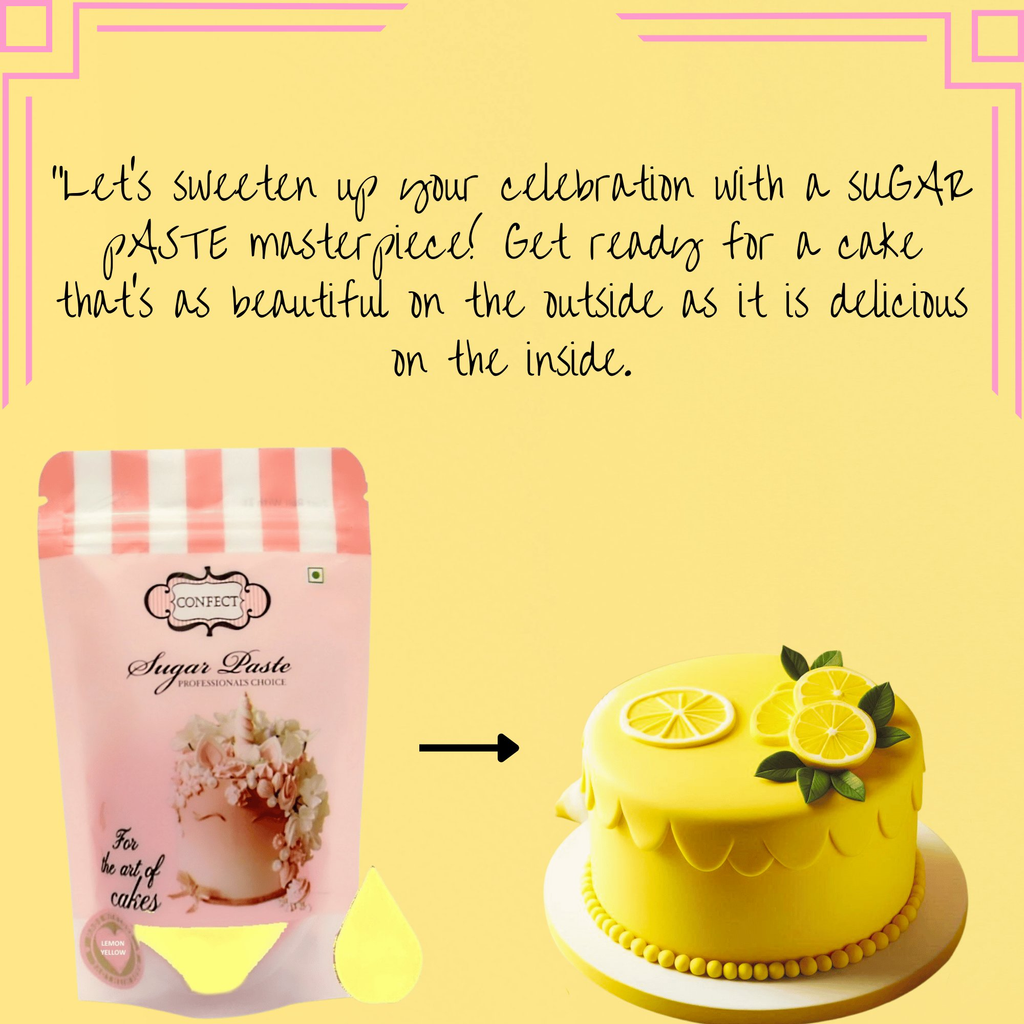 lemon yellow sugarpaste 250 gms