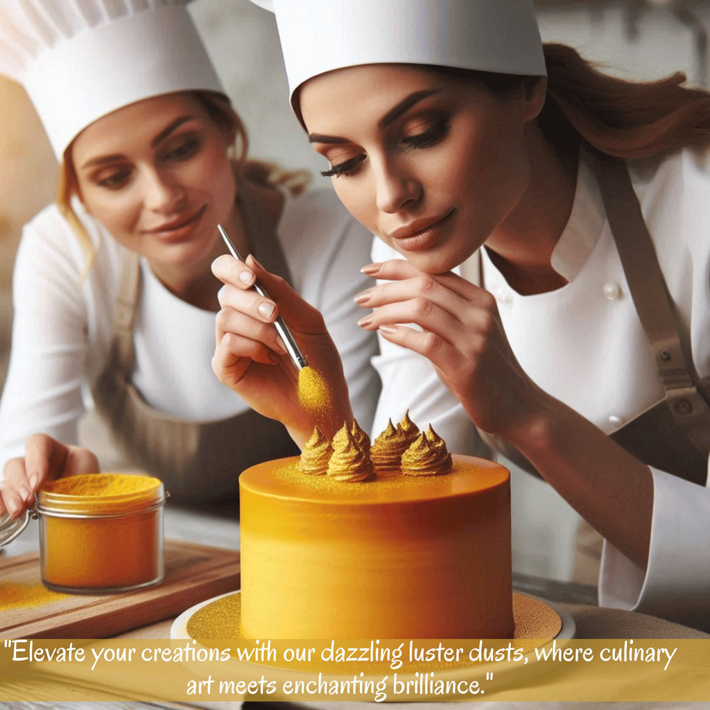 marigold yellow edible luster dust 5 g