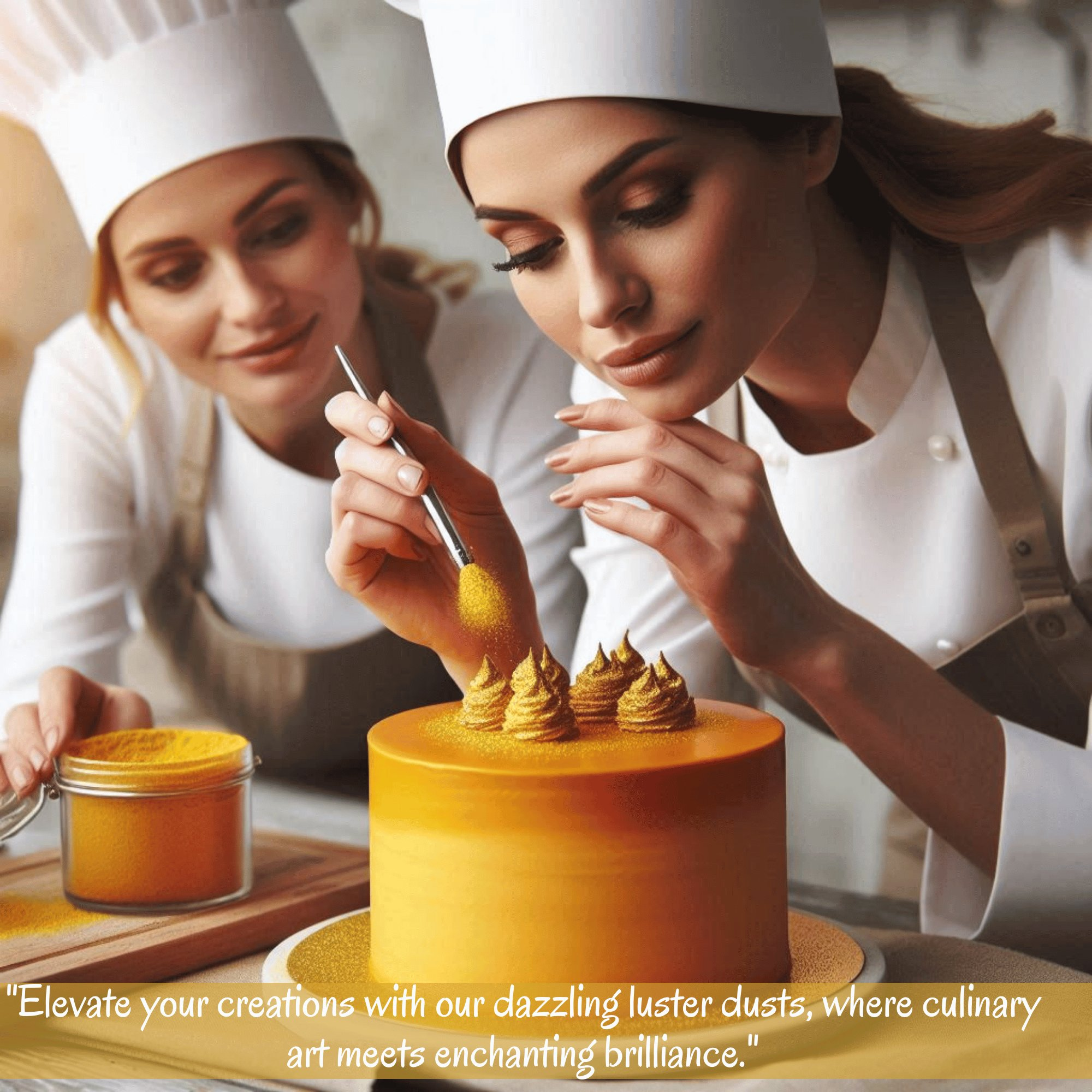 marigold yellow edible luster dust 5 g