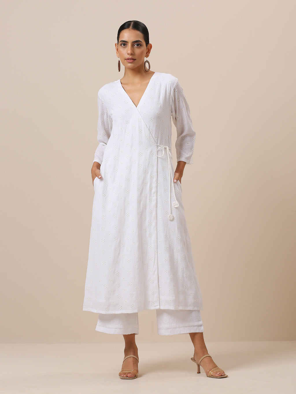 trueBrowns Cotton White Weave Pant