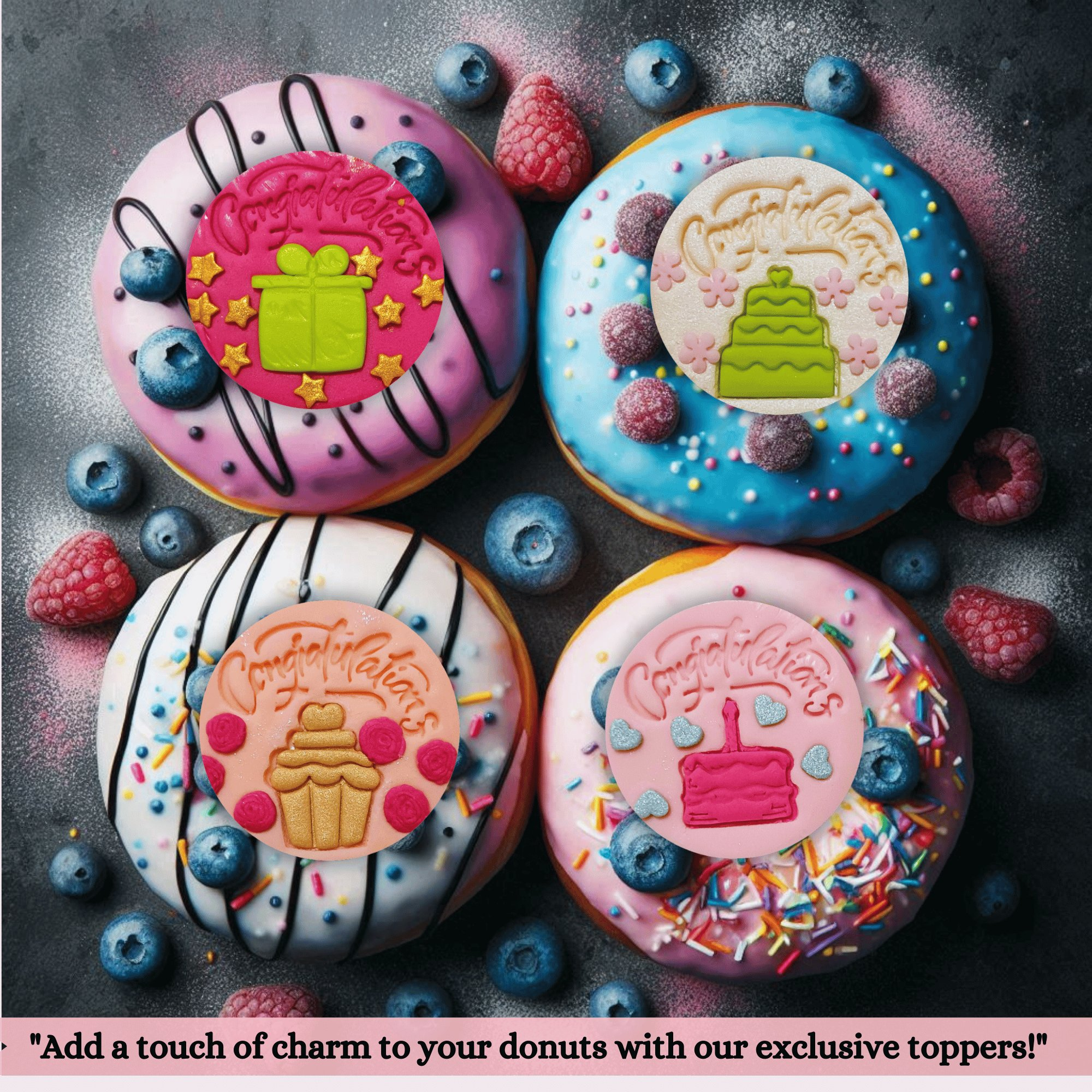confect celebration toppers for cakes cupcakes celebration toppers for cupcake cake decoration 100gms ct 08