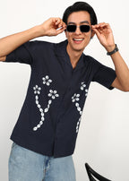 Fabmade Midnight Bloom Linen Shirt