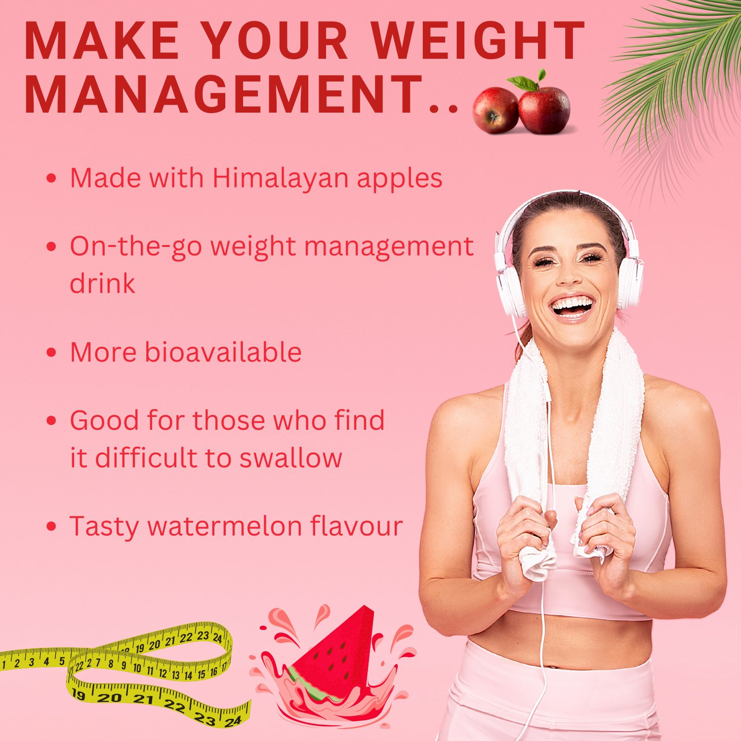 BOOSTIQ Apple Cider Vinegar Effervescent Tablets - Watermelon Flavour