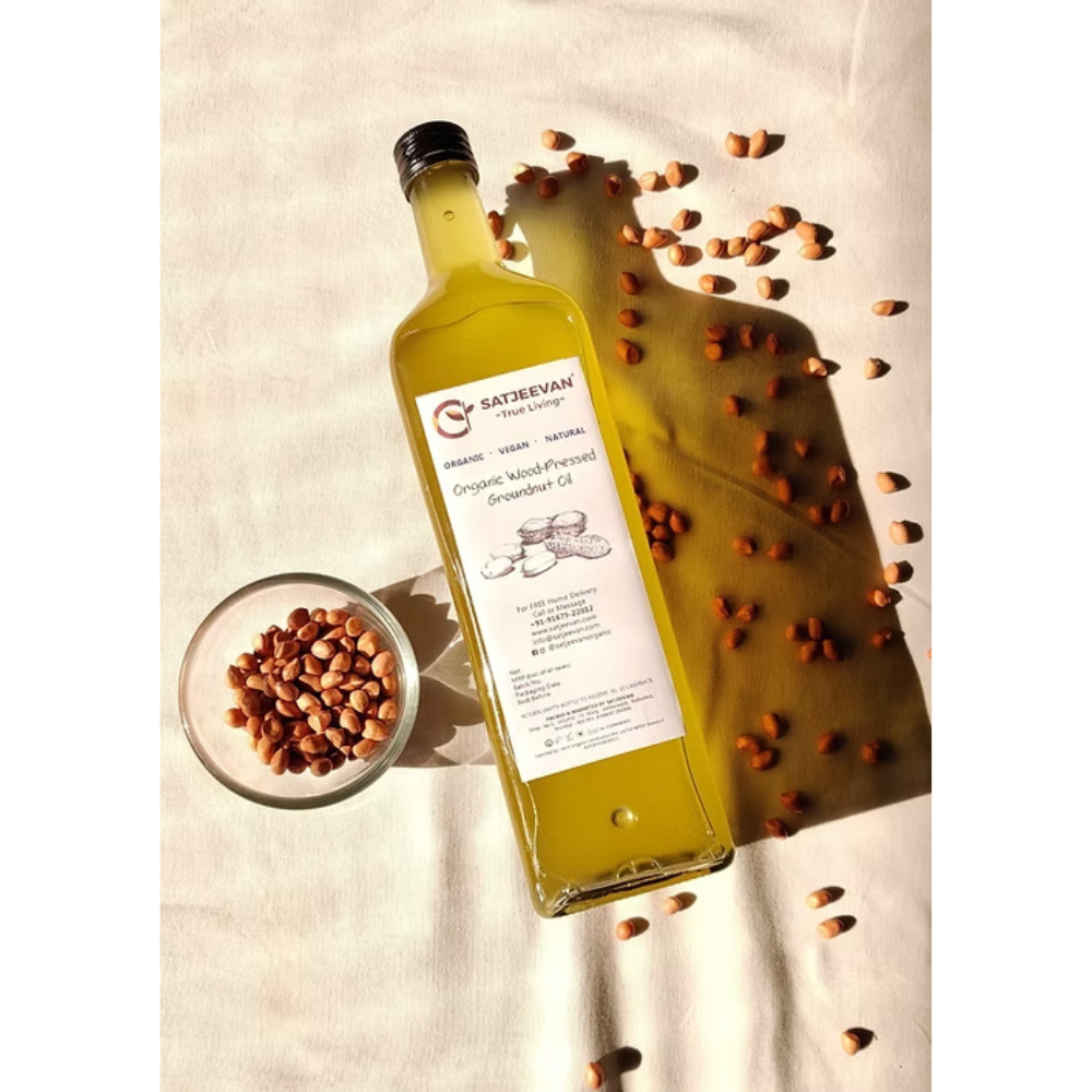 Satjeevan Organic Wood-Pressed Groundnut Oil - Distacart