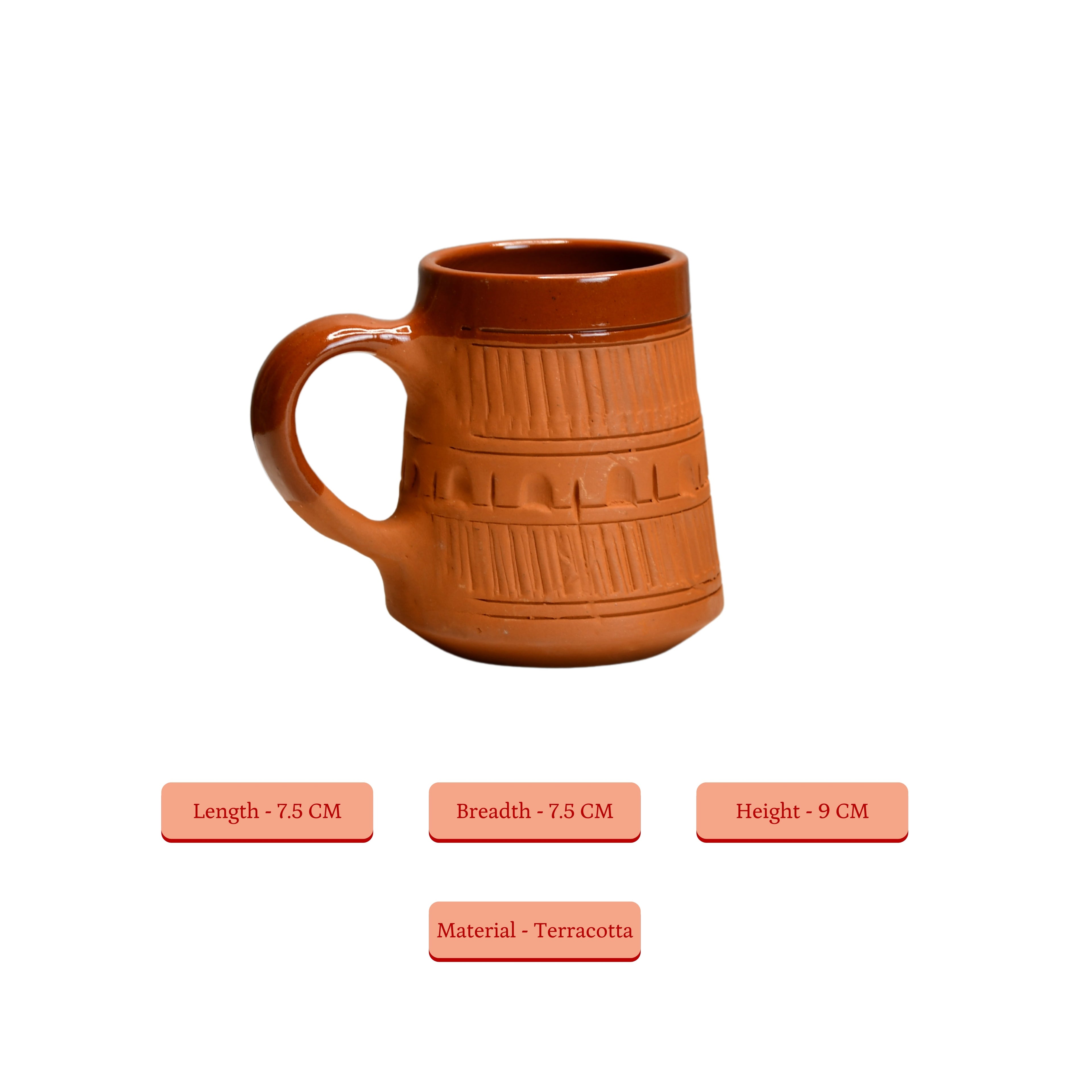 Sowpeace Traditional Terracotta Coffee mugs - Distacart