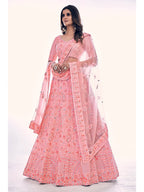 Myra Pink Soft Net Embroidered Designer Lehenga Choli