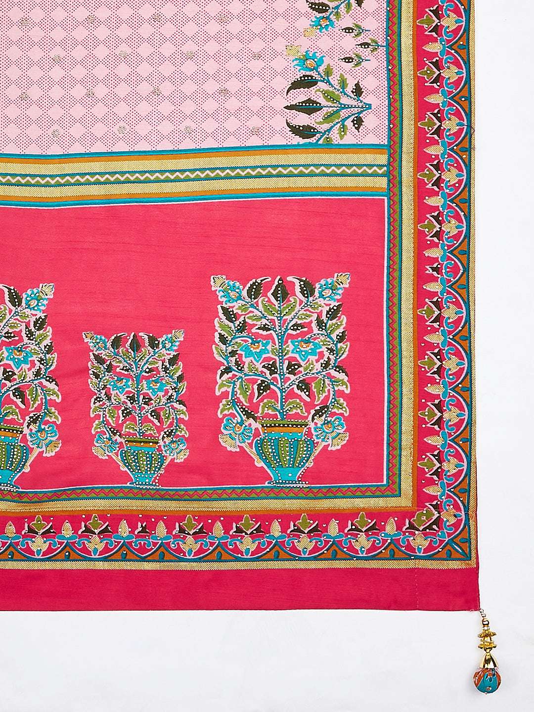 House of Panchhi Pink Pure Georgette Position Printing With Siroski Stone Work Lehenga Choli & Dupatta