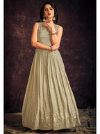Myra Pista Real Georgette Designer Gown Style Suit - Distacart