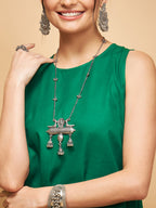 InWeave Women's Forest Green Short Kurta Palazzo Set