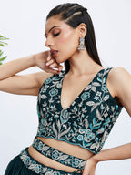House of Panchhi Pink Net Cutdana, Sequins And Zarkan Embroidery Lehenga Choli & Dupatta