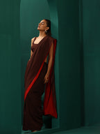 trueBrowns Cola Muslin Silk Ready to Wear Saree