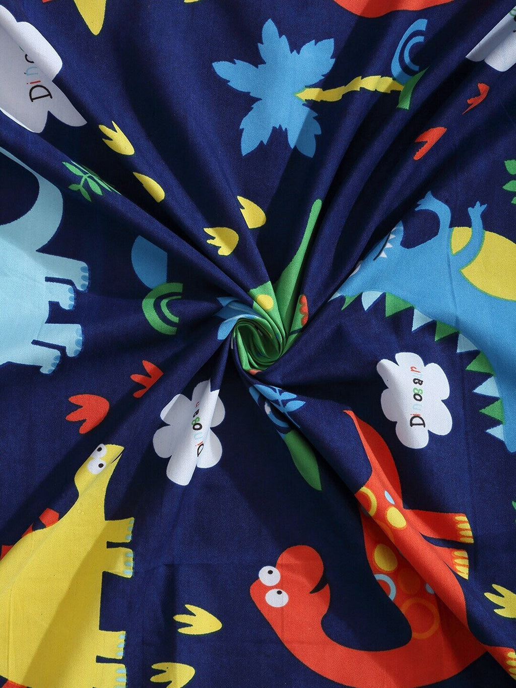Home Sizzler Blue & Red Cartoon Characters 210 TC Bedsheet with Pillow Cover - Distacart