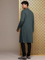 House of Pataudi Woven Design Straight Jashn Kurta