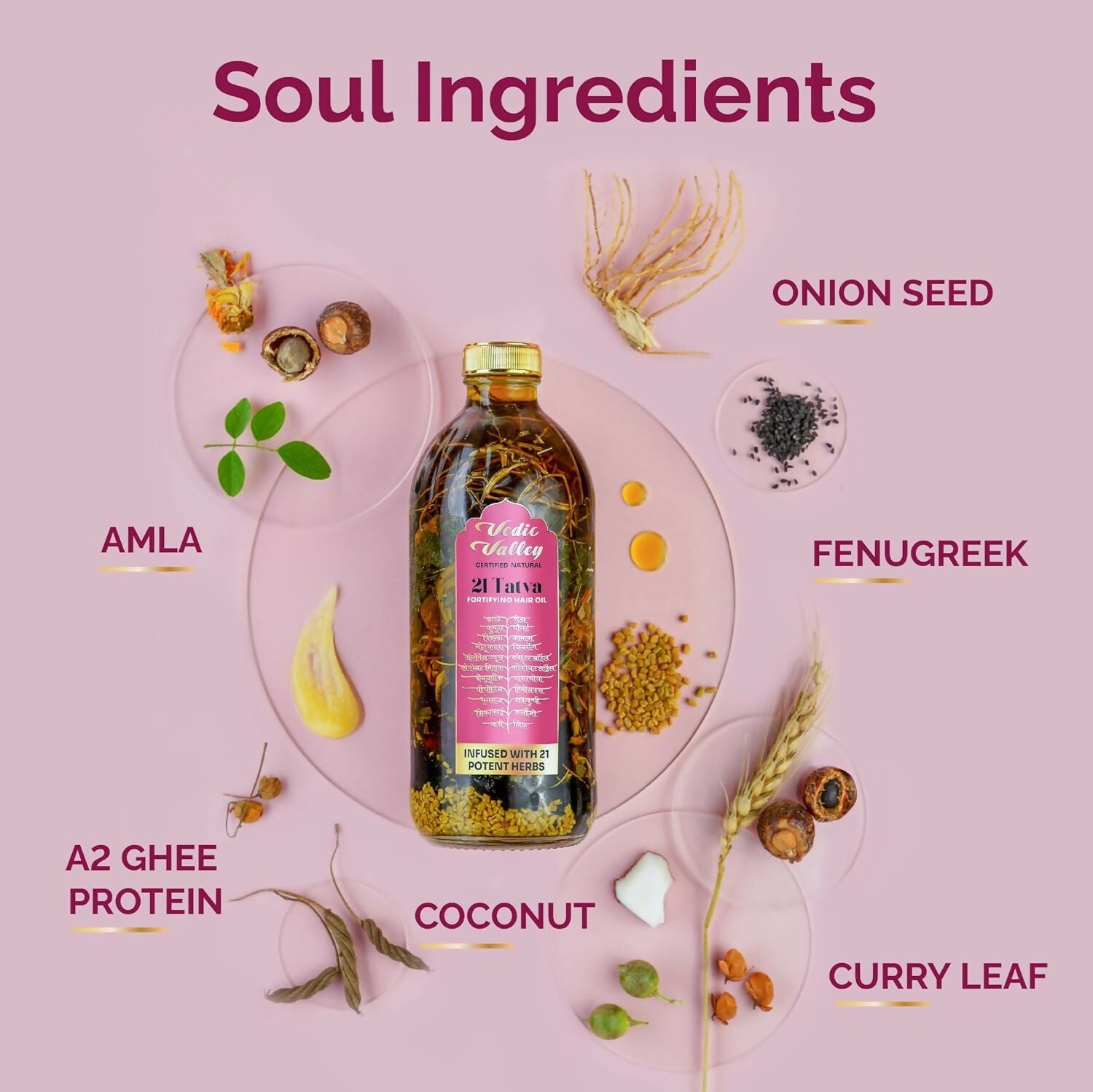Vedic Valley Ayurvedic 21 Tatva Hair Brew Oil with 21 Herbs & Refill Combo