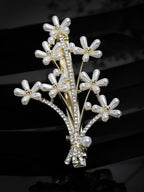 Panash Women Gold-Toned Embellished Alligator Hair Clip - Distacart