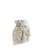 Masq Green & Pink Embellished Embroidered Potli Clutch - Distacart