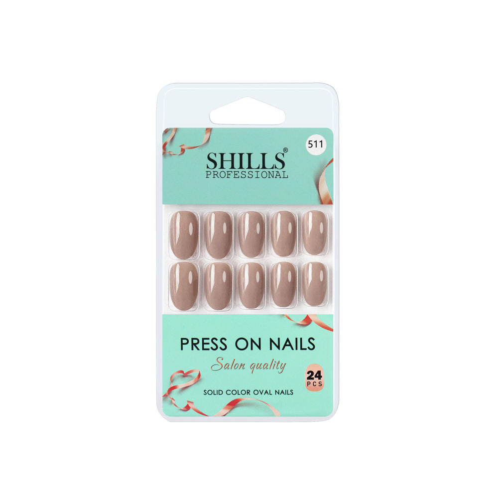 shills professional reusable press on nails oval spn511