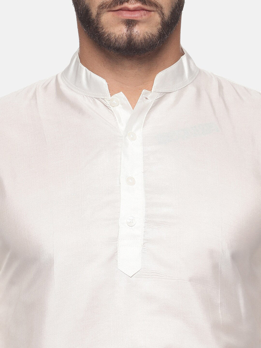 Sethukrishna Men White Solid Kurta with Dhoti Pants - Distacart