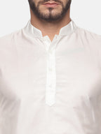 Sethukrishna Men White Solid Kurta with Dhoti Pants - Distacart