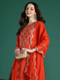 Indo Era Floral Embroidered Kurta with Trousers & With Dupatta - Distacart