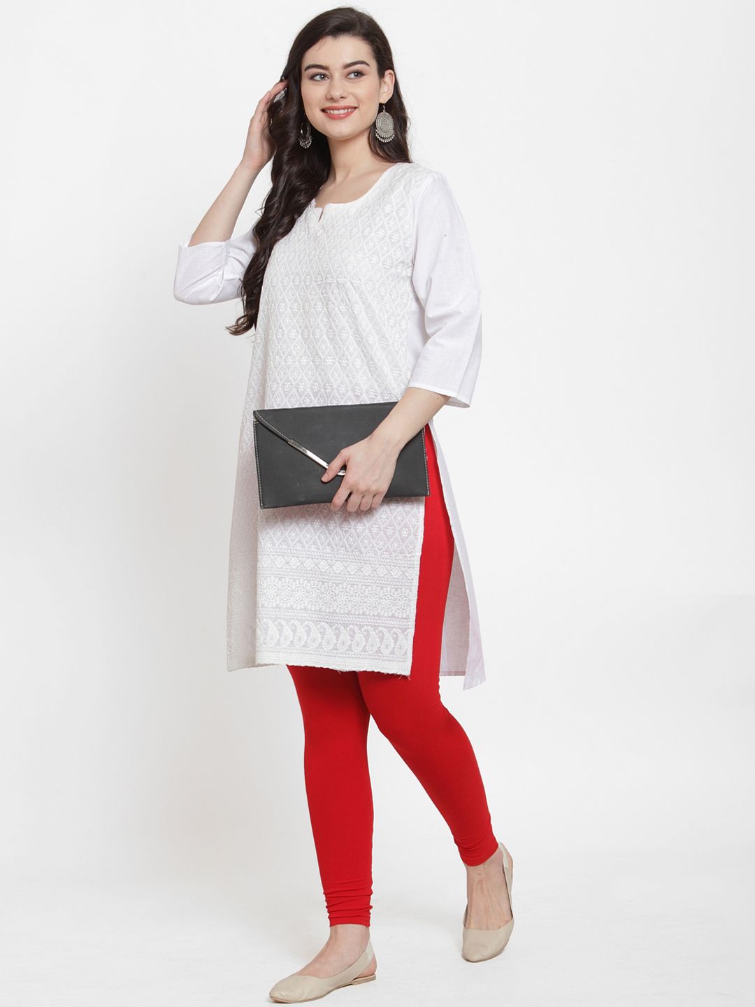 TAG 7 Women Pack Of 2 Solid Churidar-Length Leggings