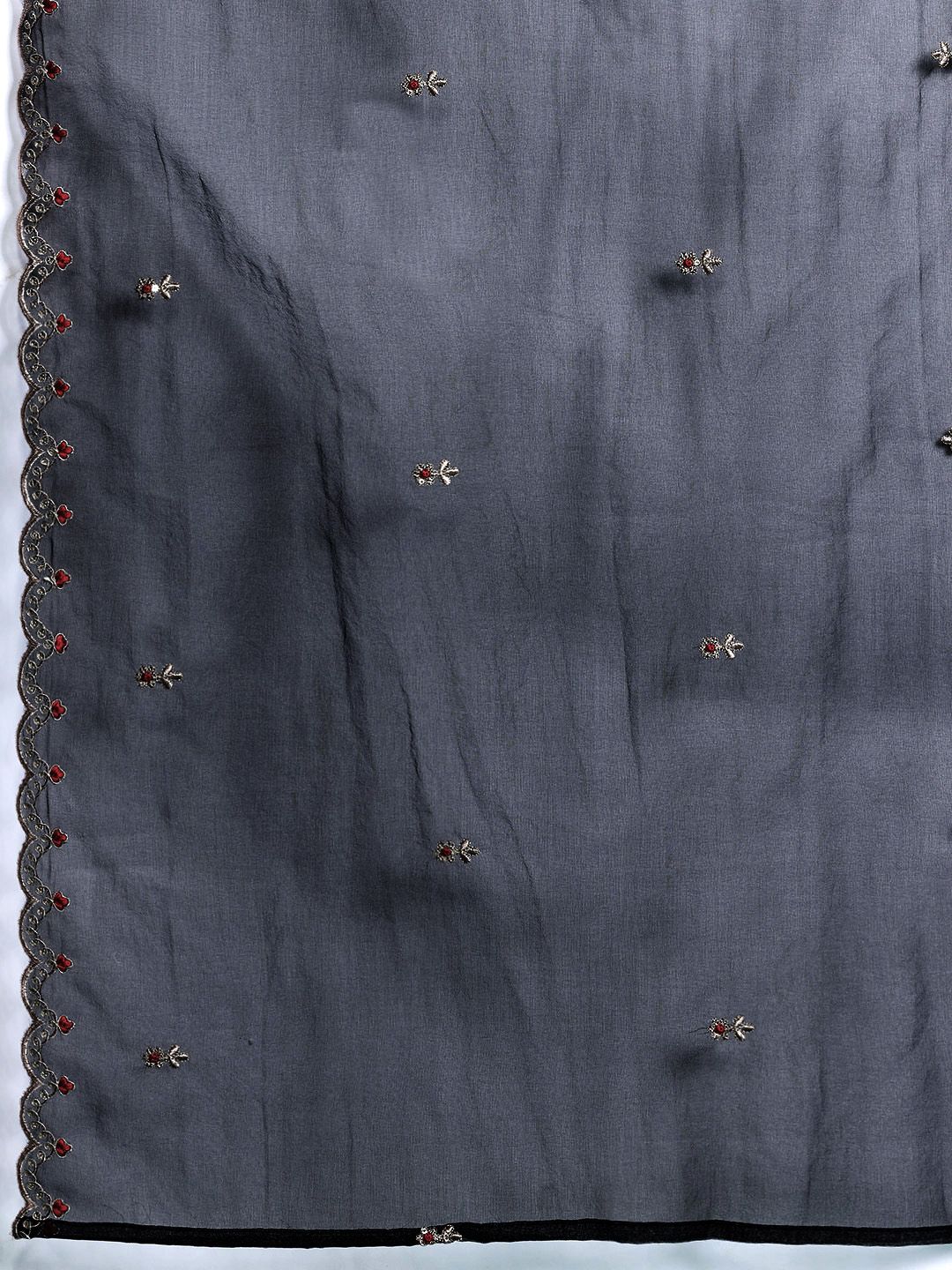 Indo Era Ethnic Motifs Embroidered Sequinned Kurta With Trousers & Dupatta - Distacart