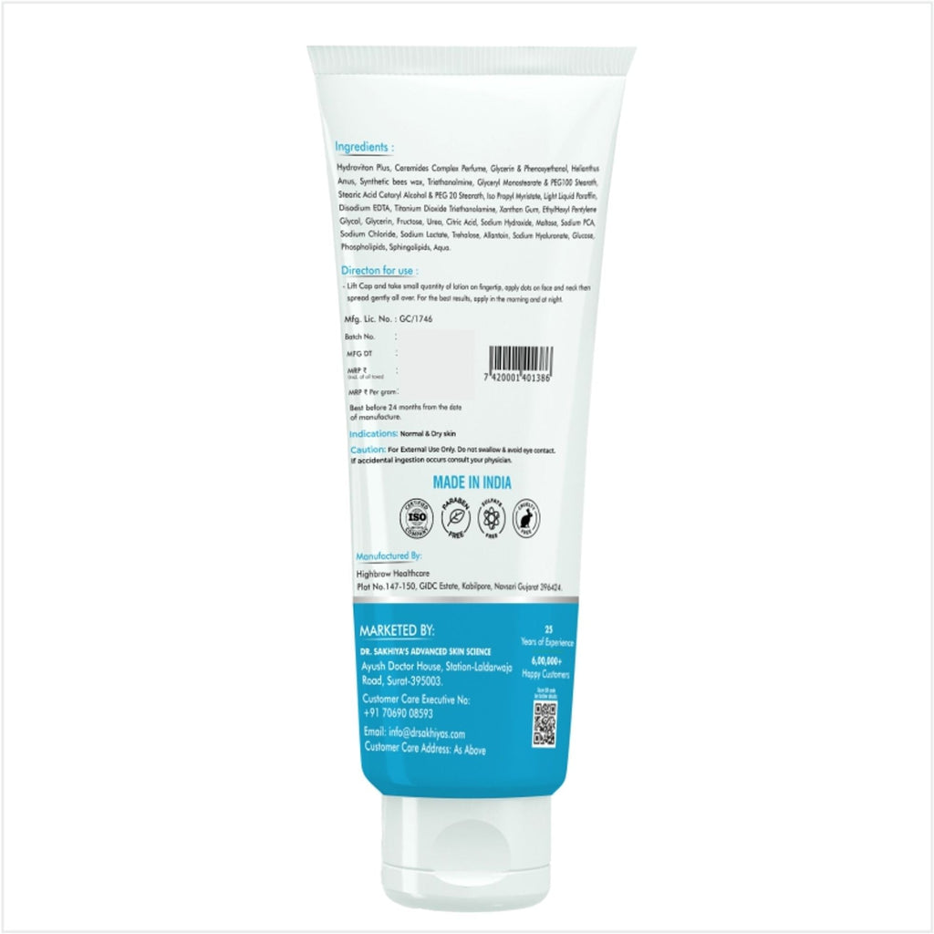 Dr.Sakhiya Ultra Hydrating Face Moisturizer Lightweight Daily Hydration for All Skin Types - Distacart