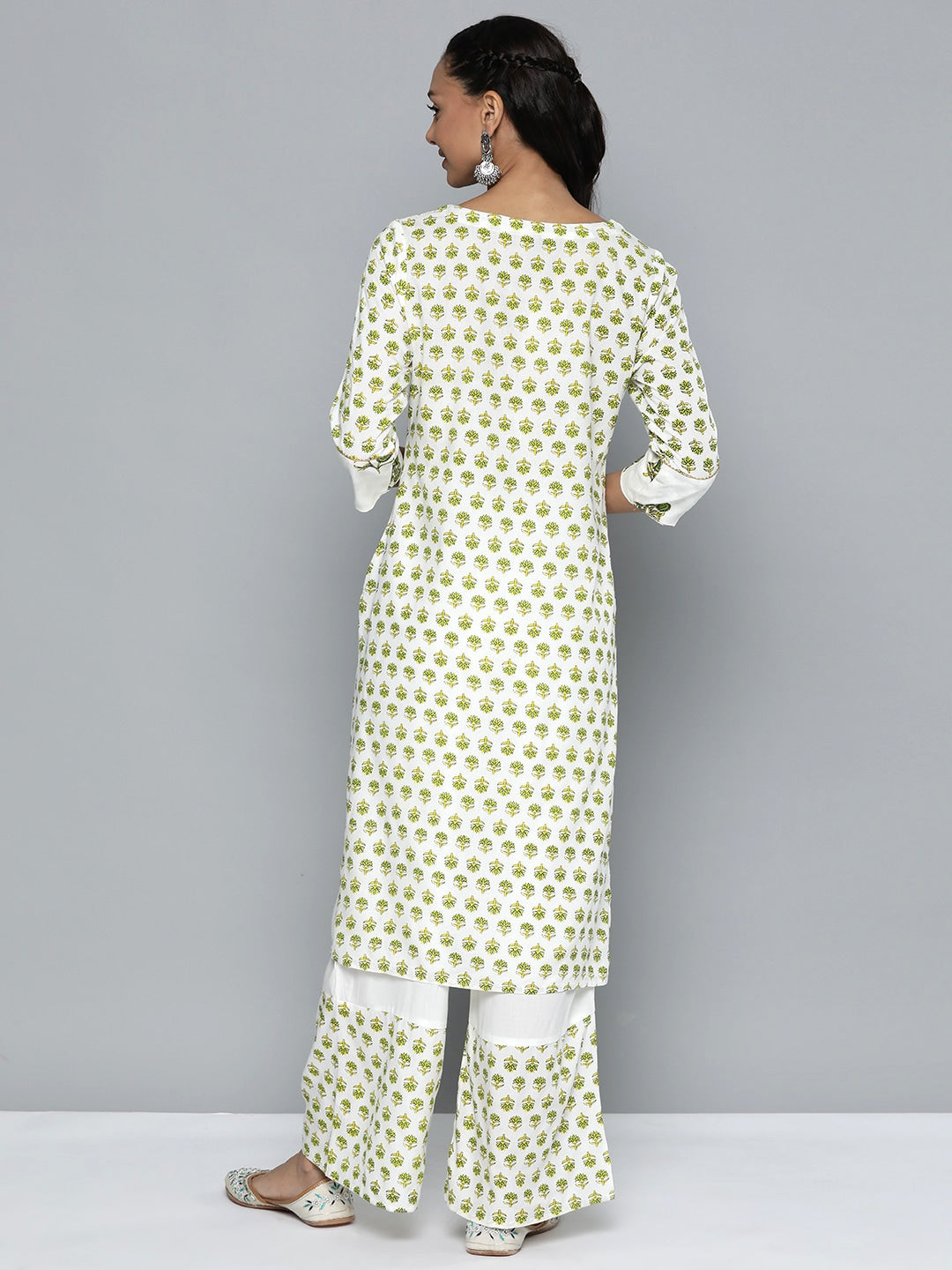 HERE&NOW Printed Regular Kurta with Palazzos