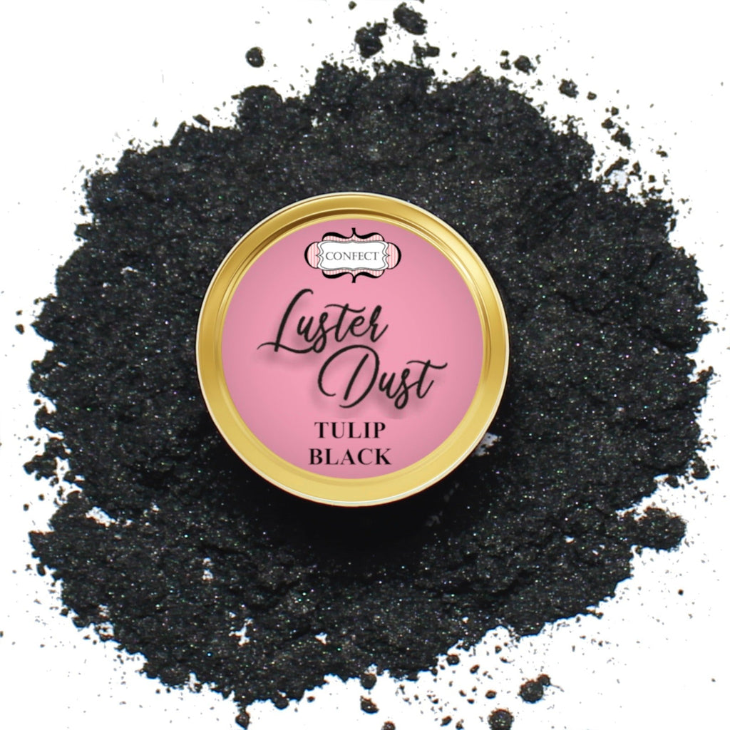 edible luster dust pack of 5 black white silver pink gold 25 gm