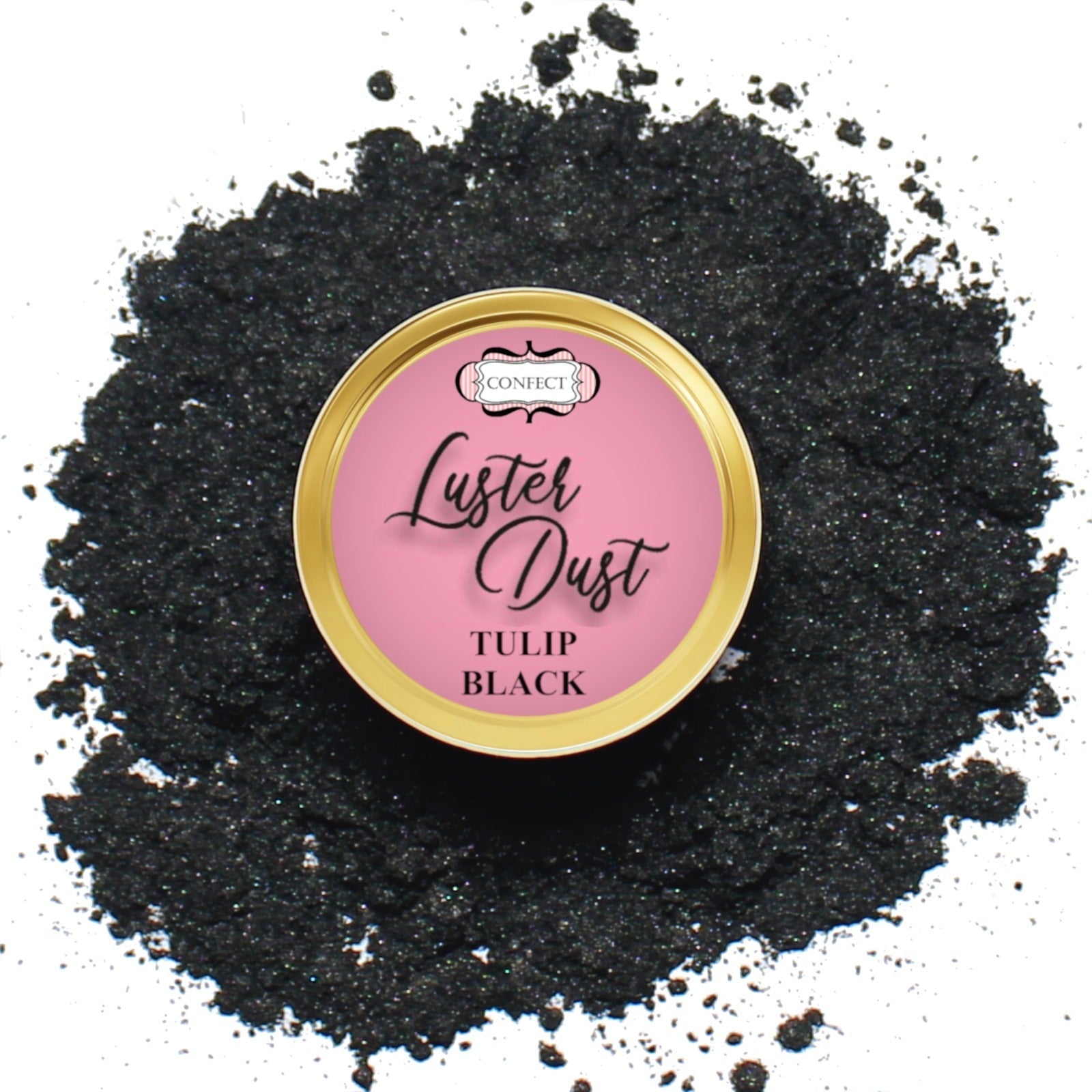 edible luster dust pack of 5 black white silver pink gold 25 gm