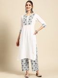Sangria Floral Yoke Design Regular Gotta Patti Kurta with Palazzos