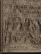 Saree Mall Black Floral Linen Blend Banarasi Saree - Distacart