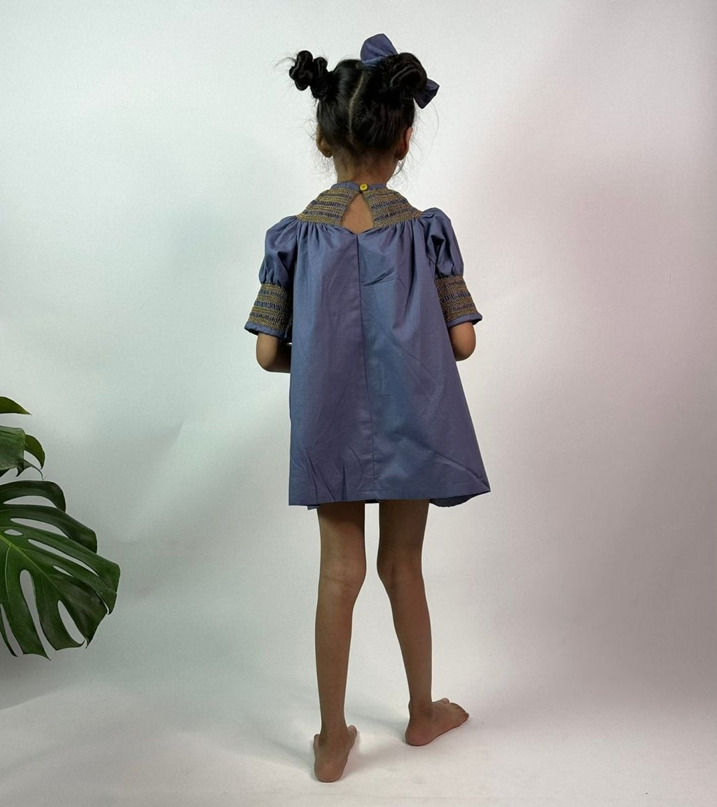 ArthLife Indigo Smocked Dress