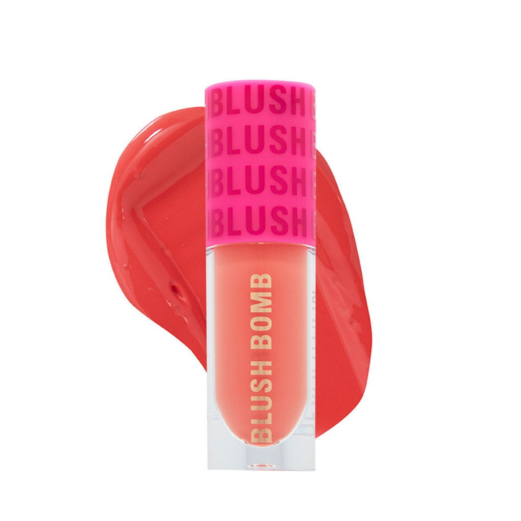 Makeup Revolution Bomb Cream Blusher-Lightweight Creamy Formula-Enriched With Vitamin E - Glam Orange