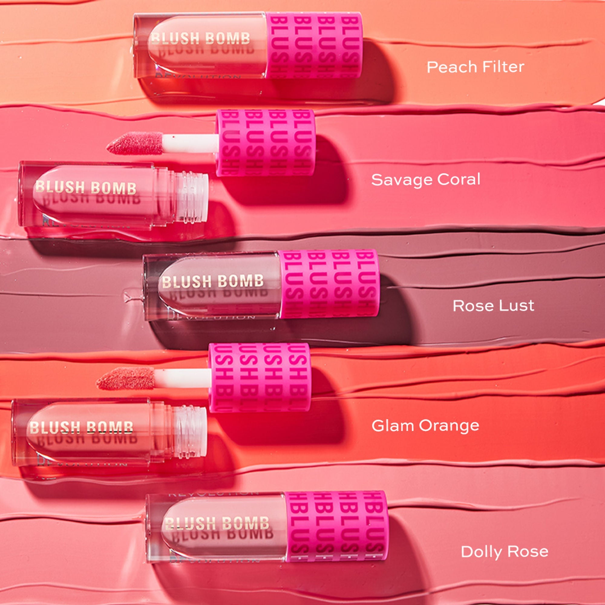 Makeup Revolution Bomb Cream Blusher-Lightweight Creamy Formula-Enriched With Vitamin E - Peach Filter - Distacart
