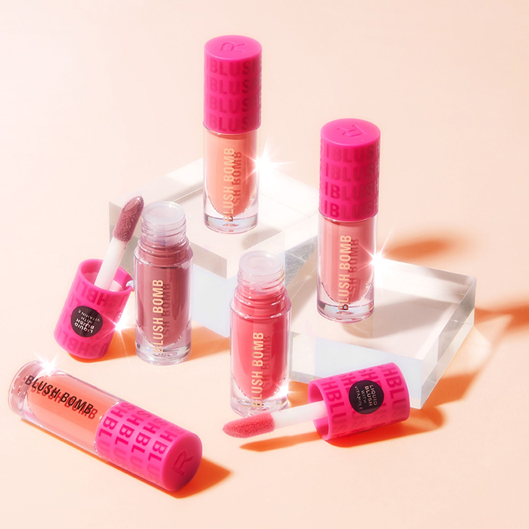 Makeup Revolution Bomb Cream Blusher-Lightweight Creamy Formula-Enriched With Vitamin E - Peach Filter - Distacart