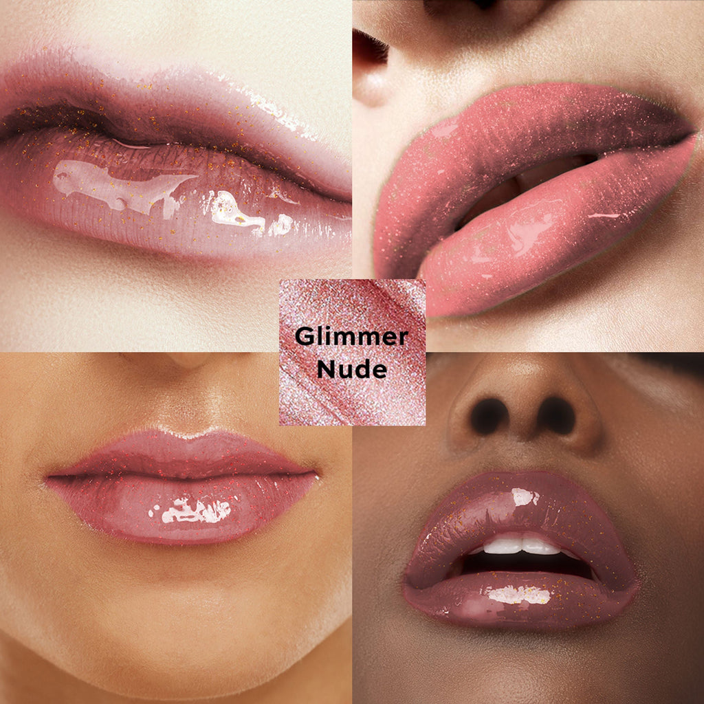 Makeup Revolution Shimmer Bomb Lipgloss-Infused With Vitamin E For Extra Nourishment - Glimmer Nude - Distacart