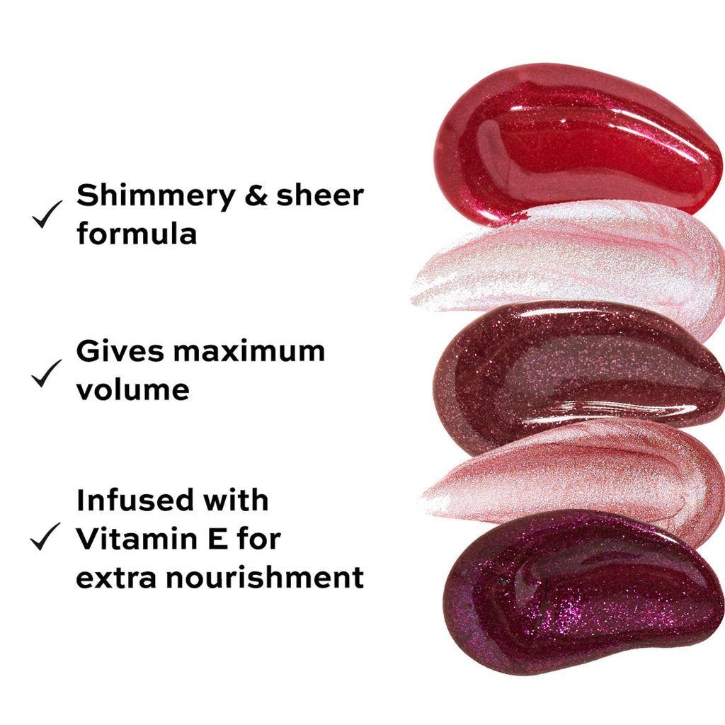 Makeup Revolution Shimmer Bomb Lipgloss-Infused With Vitamin E For Extra Nourishment - Sparkle Pink