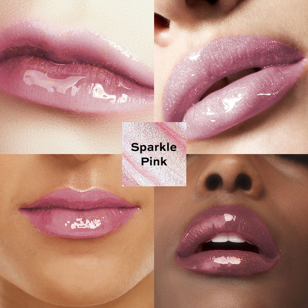 Makeup Revolution Shimmer Bomb Lipgloss-Infused With Vitamin E For Extra Nourishment - Sparkle Pink