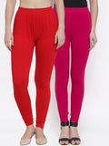 TAG 7 Women Pack Of 2 Solid Churidar-Length Leggings