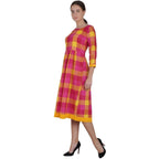 Kanoor Women's Multi Rayon Frock Style Kurti
