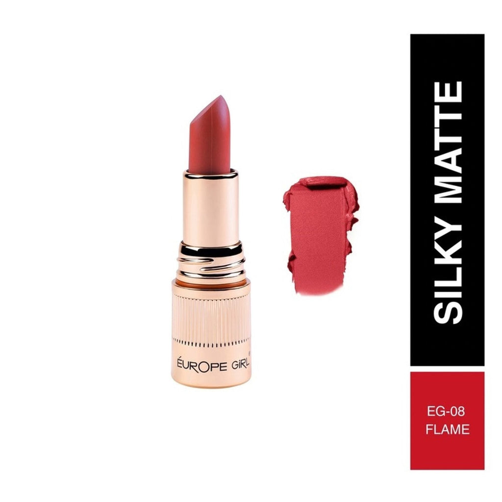 Europe Girl Silky Matte Lipstick - EG-08 Flame