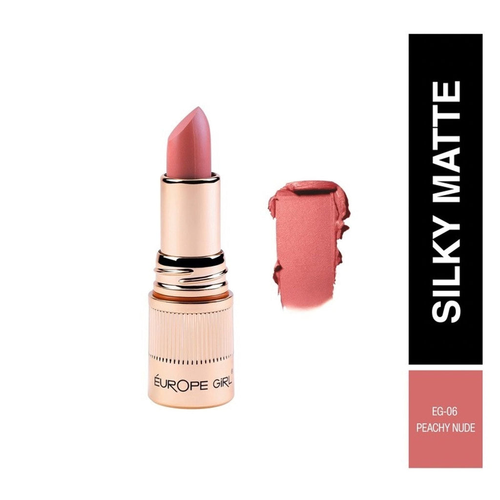 Europe Girl Silky Matte Lipstick - EG-06 Peachy Nude