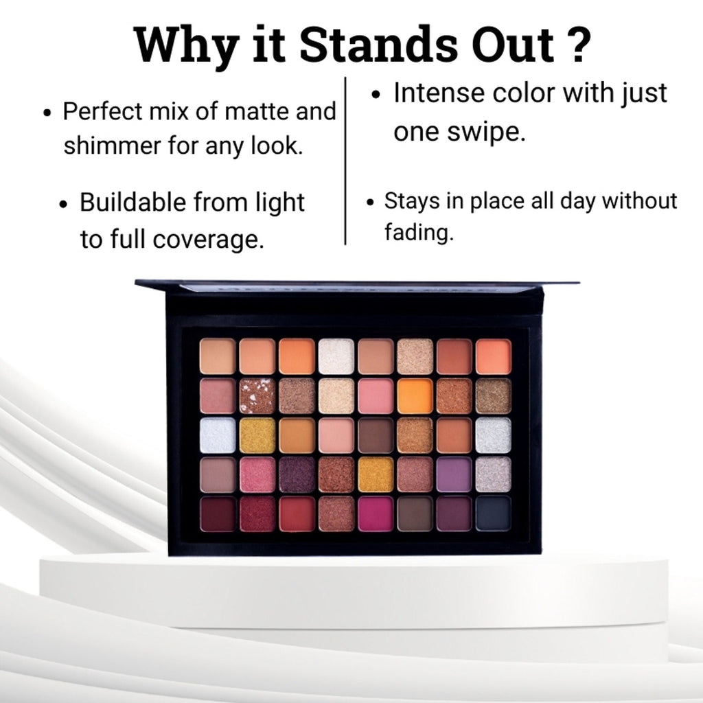Europe Girl 40 Colour Eyeshadow Palette - Neutral Tone