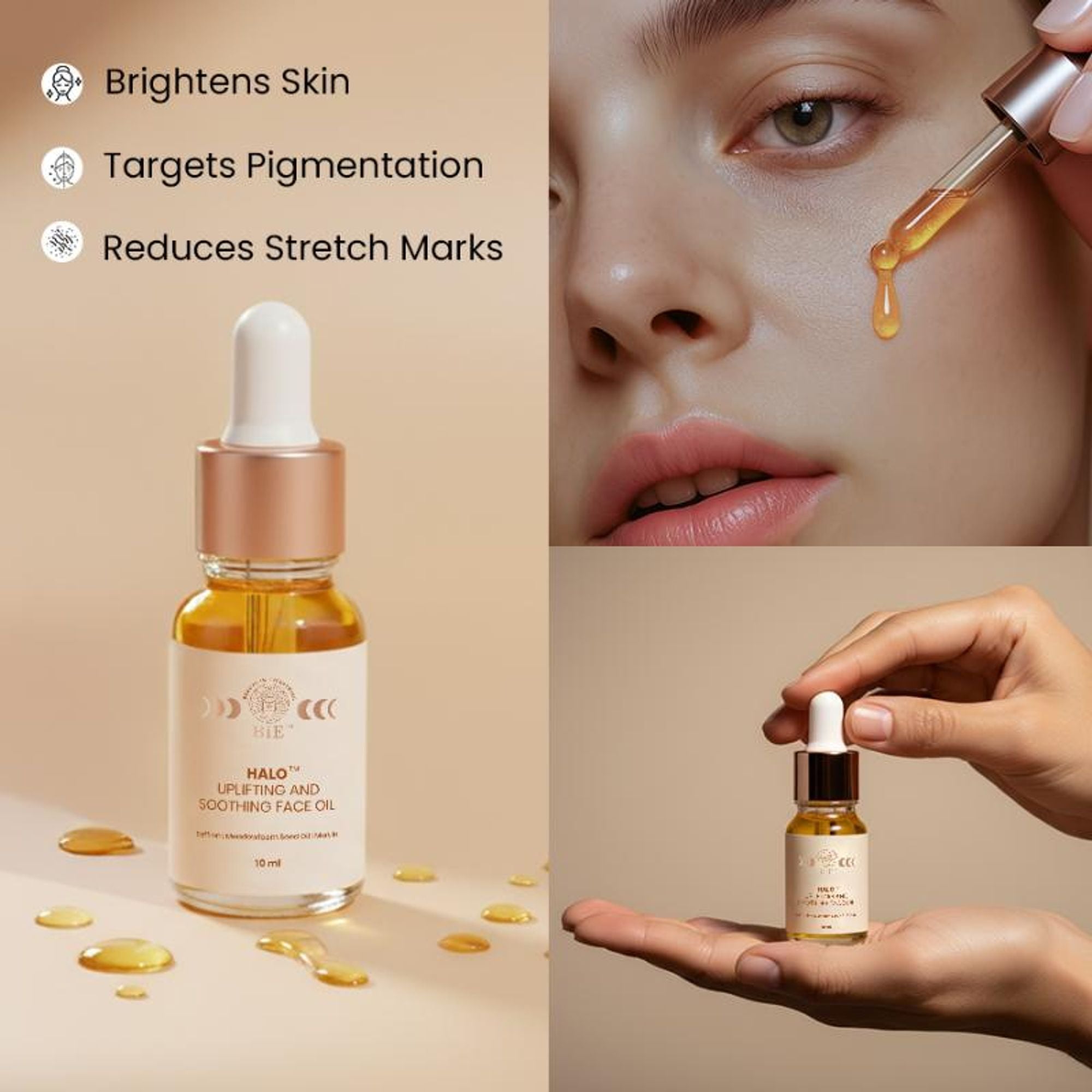 BiE Halo- Uplifting & Soothing Face Oil - Distacart