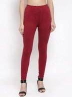 TAG 7 Women Pack Of 2 Solid Churidar-Length Leggings