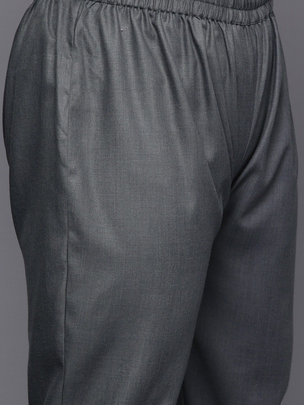Sztori Long Sleeves V-Neck Cotton Regular Kurta with Trousers - Distacart