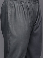 Sztori Long Sleeves V-Neck Cotton Regular Kurta with Trousers - Distacart