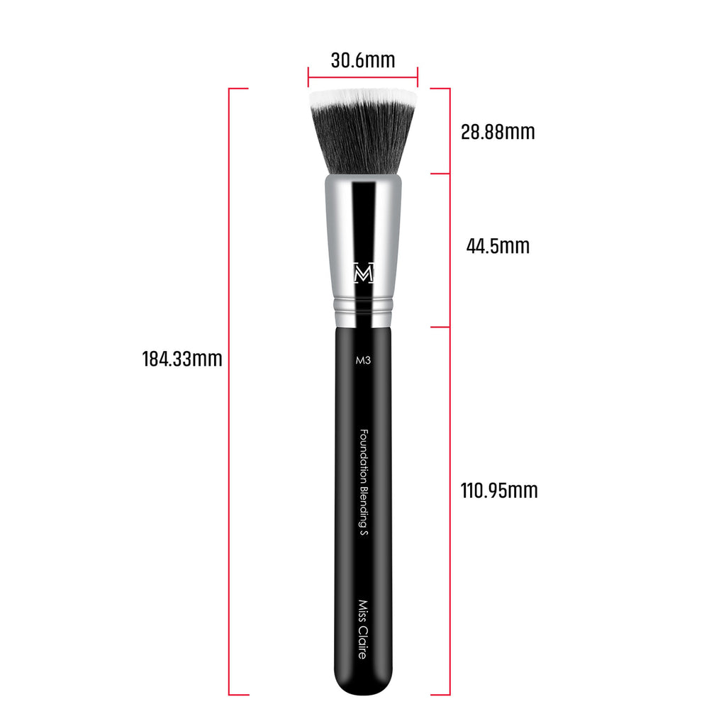 Miss Claire M3 - Foundation Blending Brush (S) - Chrome
