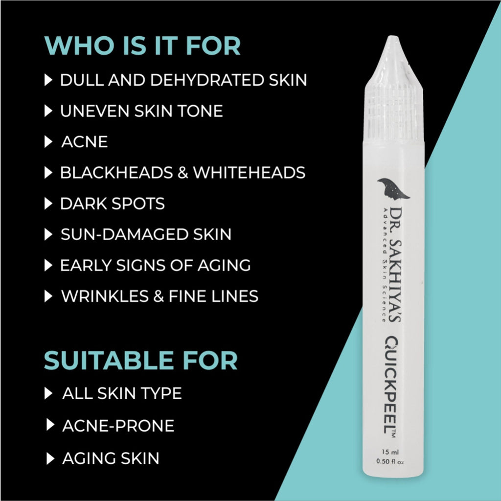 Dr.Sakhiya AHA 30% + BHA 2% Peeling Solution Home-Based Quick Peel for Hydrating & Glowing Skin - Distacart